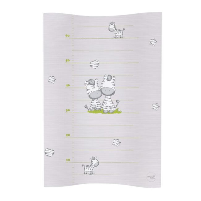 Saltea de infasat, Ceba Baby, Cosy, Moale, Cu taliometru, 50 x 70 cm, 0-12 luni, Grey Zebra BYNW-104-002-260