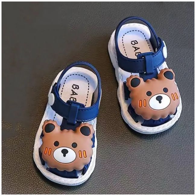 Sandalute bleumarin cu ursulet 3d pentru baietei mdtui06