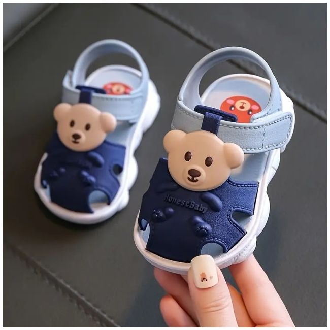 Sandalute bleumarine cu bleu pentru baietei - teddy mdtui01