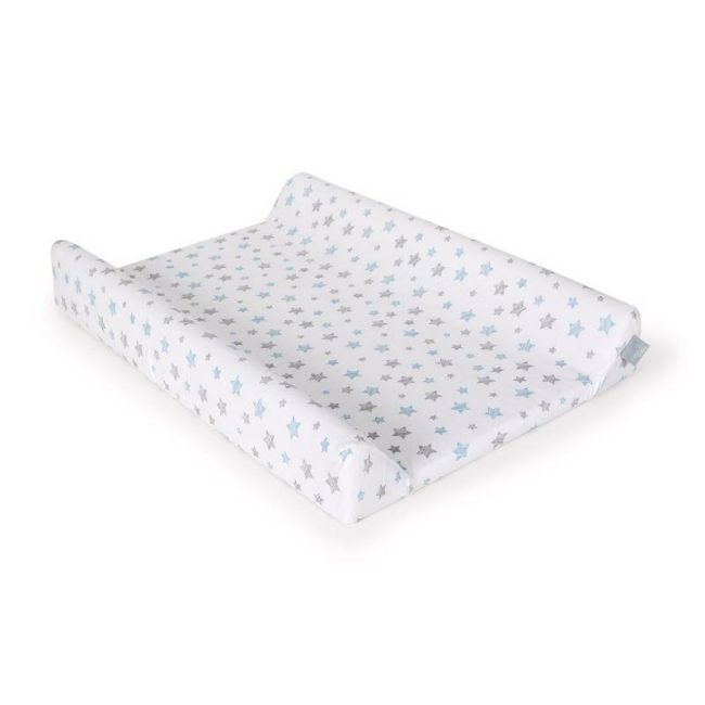 Set 2 huse, Ceba Baby, Pentru saltea de infasat, 50x70 cm, Certificat Oeko-Tex Standard 100, Bumbac, Blue/Blue Stars BYNW-829-160-603
