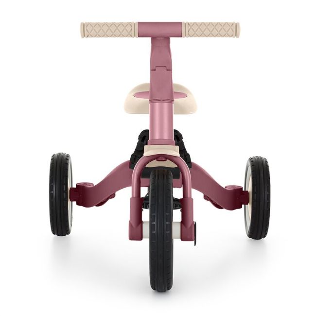 Tricicleta, Petite&Mars, Turbo, 5 in 1, Multifunctionala, Vehicul de impins, Bicicleta cu/fara pedale, Cu maner de ghidaj, Detasabil, Roti din cauciuc, Pana la 25 kg, 1.5-5 ani, Dusty Rose BYN613821