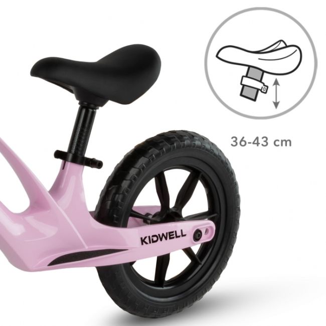 Bicicleta fara pedale, cadru magneziu, roti eva, kidwell vito - roz edeedirobivit04a0