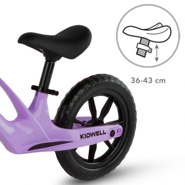 Bicicleta fara pedale, cadru magneziu, roti eva, kidwell vito - violet edeedirobivit01a0