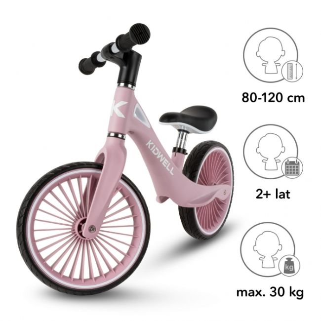 Bicicleta fara pedale, cadru nailon, roti pu, kidwell nix - roz edeedirobinix02a0