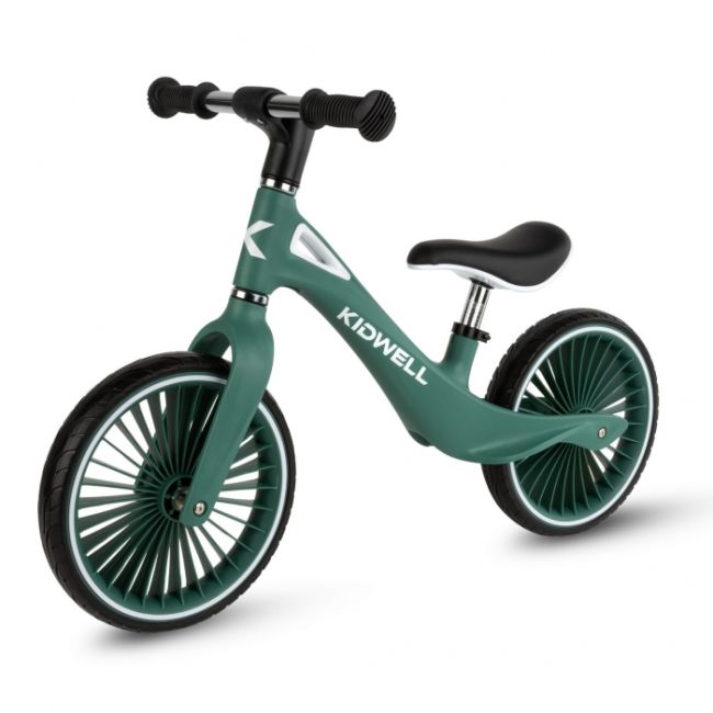 Bicicleta fara pedale, cadru nailon, roti pu, kidwell nix - verde edeedirobinix01a0