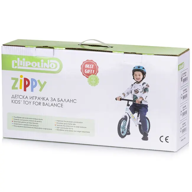 Bicicleta fara pedale chipolino zippy blue hubdikzi0241bl