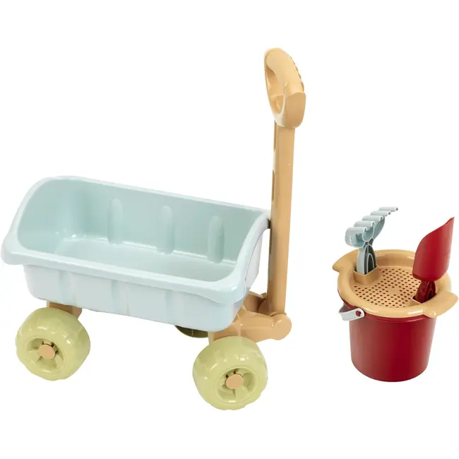 Carucior cu maner si set galetica - plastic reciclat tk7687