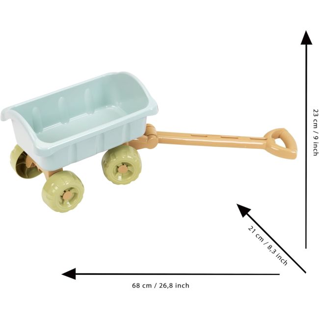 Carucior cu maner si set galetica - plastic reciclat tk7687