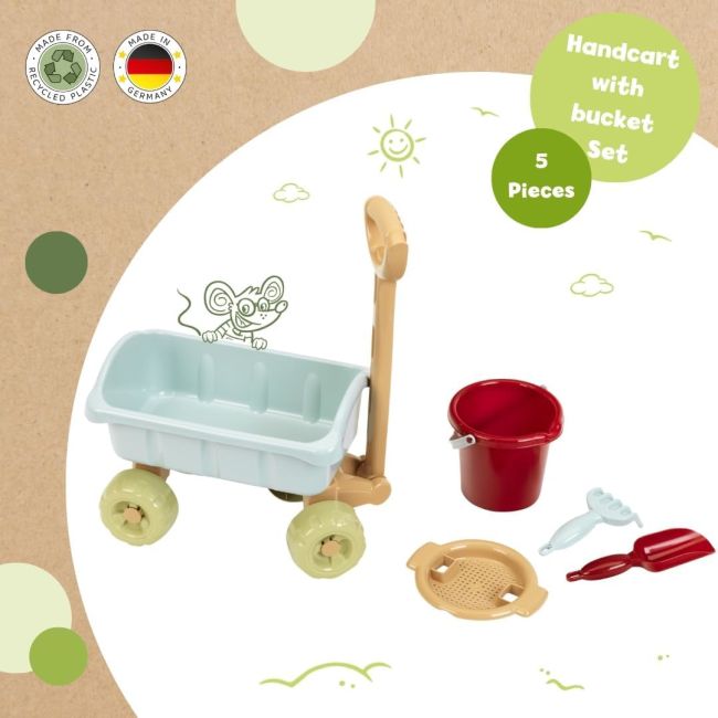 Carucior cu maner si set galetica - plastic reciclat tk7687