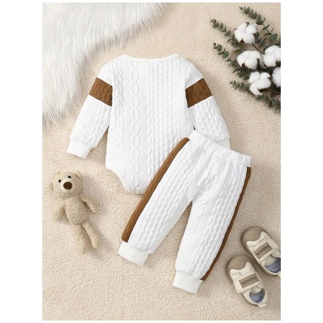 Costumas alb pentru bebelusi - mama's boy mdtu12-r1