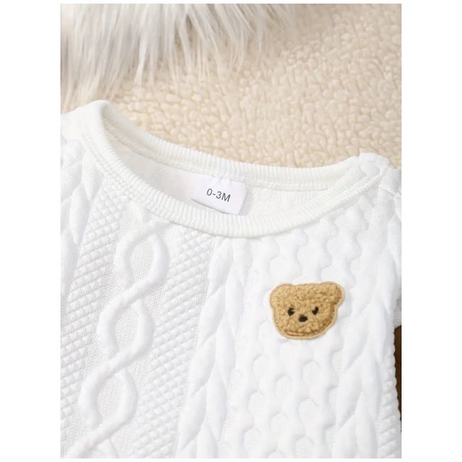 Costumas alb pentru bebelusi - mama's boy mdtu12-r1