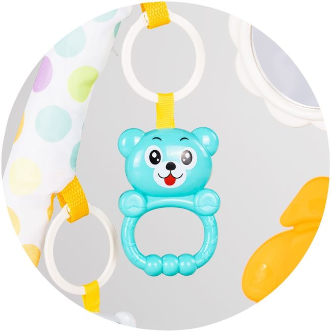 Covoras de joaca cu pian chipolino zoo party blue hubpgrzp02301bl