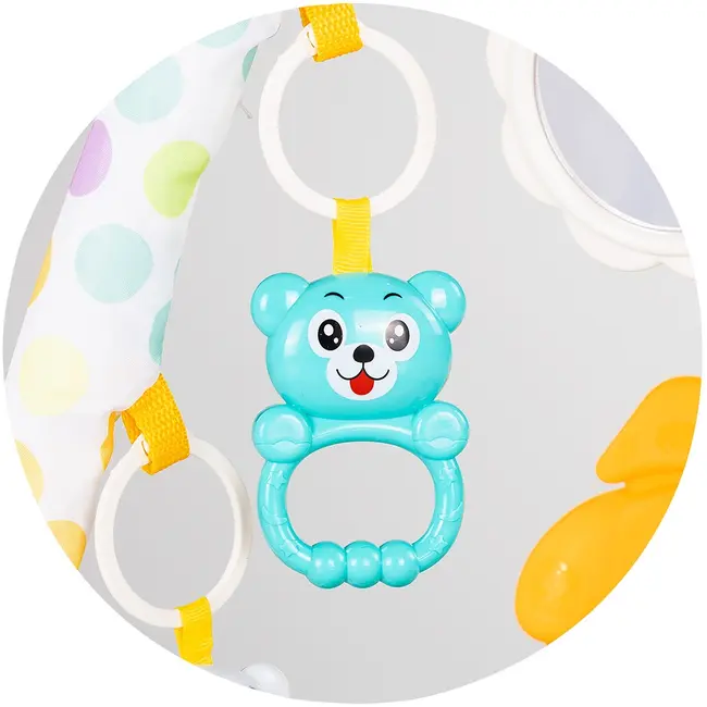 Covoras de joaca cu pian chipolino zoo party blue hubpgrzp02301bl