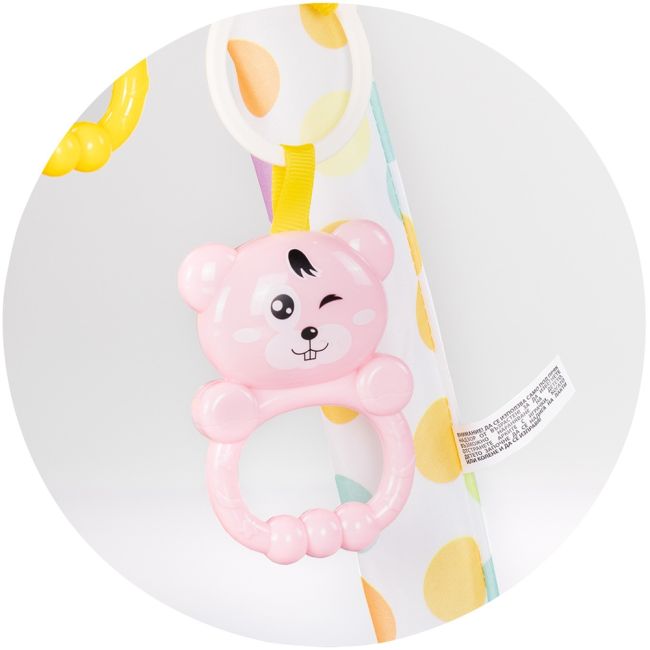 Covoras de joaca cu pian chipolino zoo party blue hubpgrzp02301bl