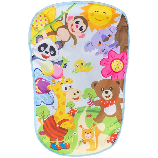 Covoras de joaca cu pian chipolino zoo party blue hubpgrzp02301bl