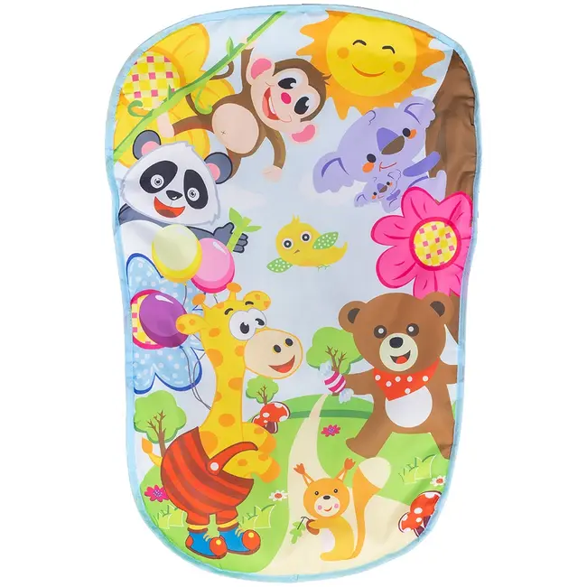 Covoras de joaca cu pian chipolino zoo party blue hubpgrzp02301bl