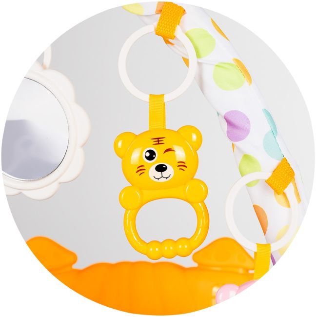 Covoras de joaca cu pian chipolino zoo party blue hubpgrzp02301bl