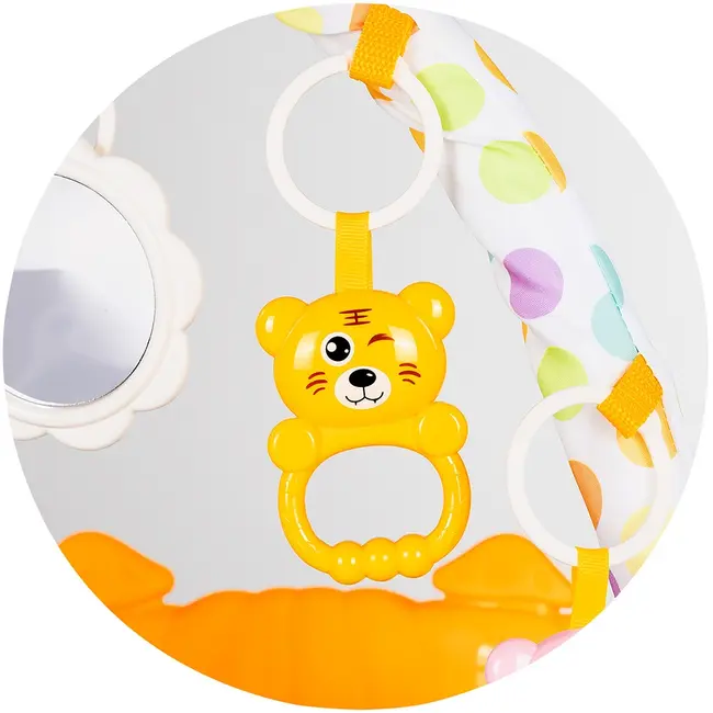 Covoras de joaca cu pian chipolino zoo party blue hubpgrzp02301bl