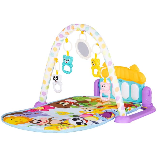 Covoras de joaca cu pian chipolino zoo party purple hubpgrzp02302pu