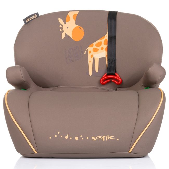 Inaltator auto chipolino sonic i-size 125-150 cm cu sistem isofix giraffe, testat adac hubsdksn02504gi