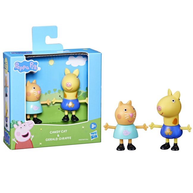 PEPPA PIG PRIETENI BUNI SET 2 FIGURINE PISICA CANDY SI GIRAFA GERALD VIVF6413_F9707