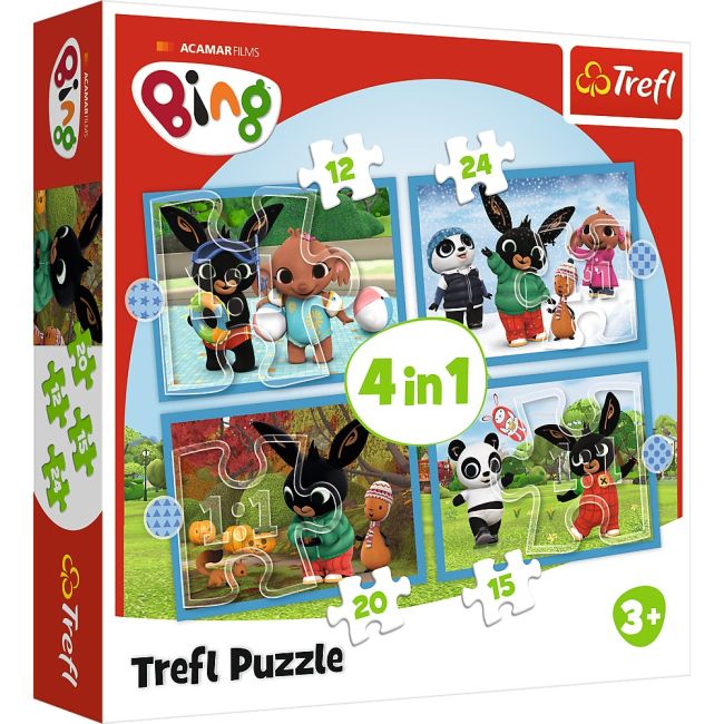 PUZZLE TREFL 4IN1 ACAMAR FILMS HAPPY BING VIV34631