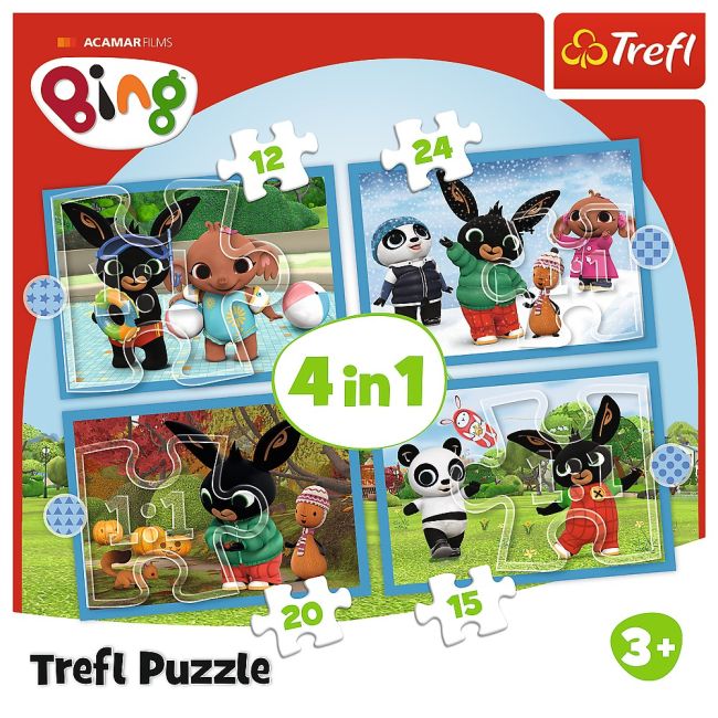 PUZZLE TREFL 4IN1 ACAMAR FILMS HAPPY BING VIV34631