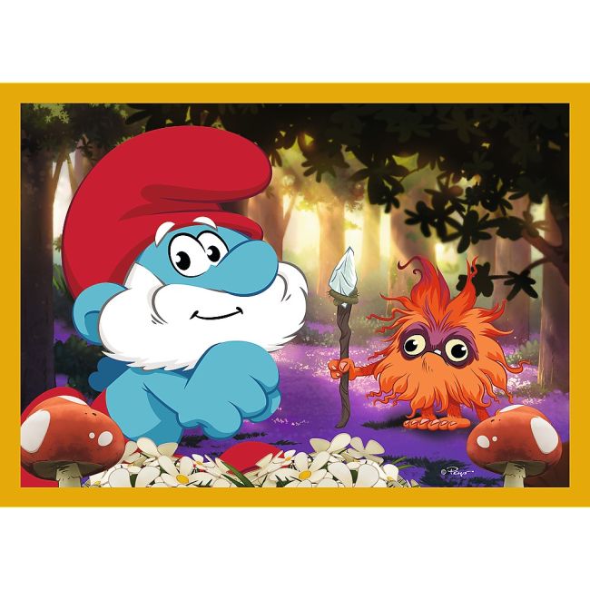 PUZZLE TREFL 4IN1 STRUMFII VIATA IN SATUL STRUMFILOR VIV34664