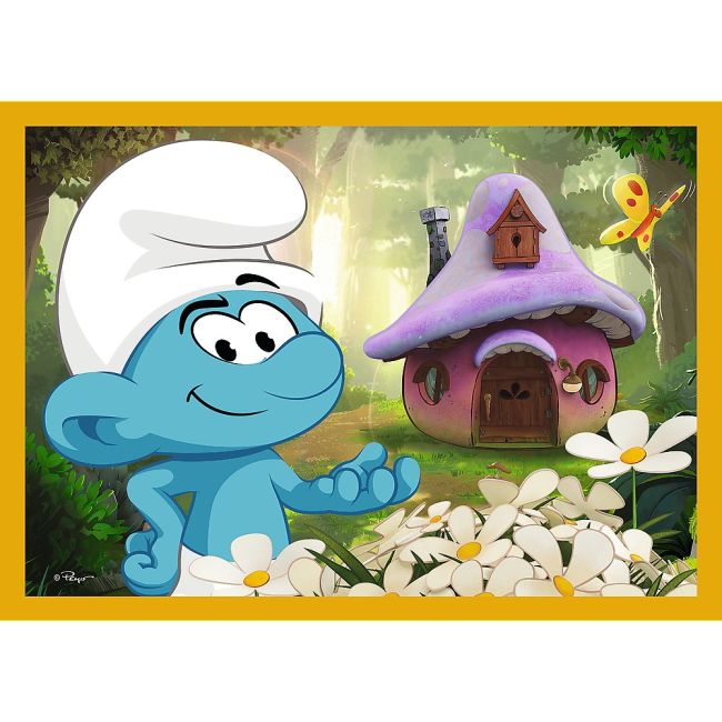 PUZZLE TREFL 4IN1 STRUMFII VIATA IN SATUL STRUMFILOR VIV34664