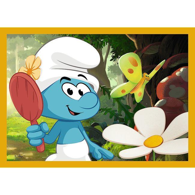 PUZZLE TREFL 4IN1 STRUMFII VIATA IN SATUL STRUMFILOR VIV34664