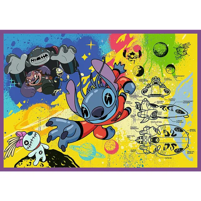 PUZZLE TREFL 4X250 DISNEY UIMITORUL STITCH VIV13311