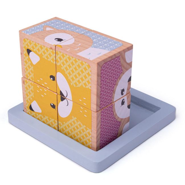 Puzzle cubic - animalute vesele