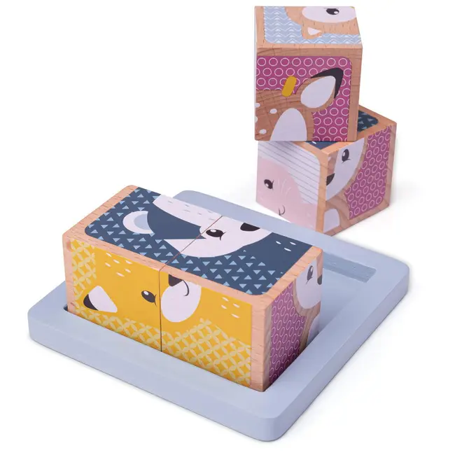 Puzzle cubic - animalute vesele