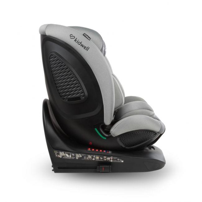 Scaun auto cu isofix kidwell gocar, grupa 40-135 cm, i-size, omologare r129 - gri edeedifosagoc02a0