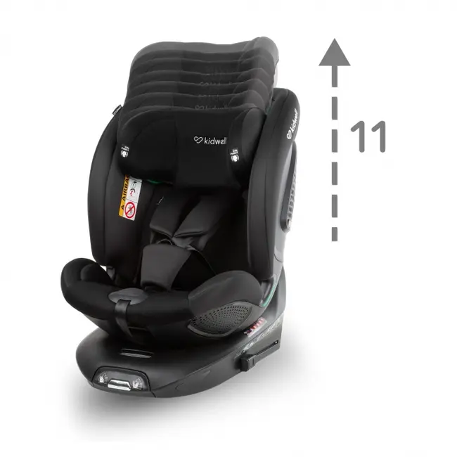 Scaun auto cu isofix kidwell gocar, grupa 40-135 cm, i-size, omologare r129 - negru-gri edeedifosagoc03a0