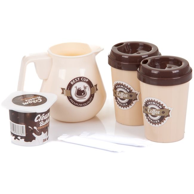 Set jucarie chipolino coffee machine cu lumini, sunete si 41 accesorii hubdipk002402cs