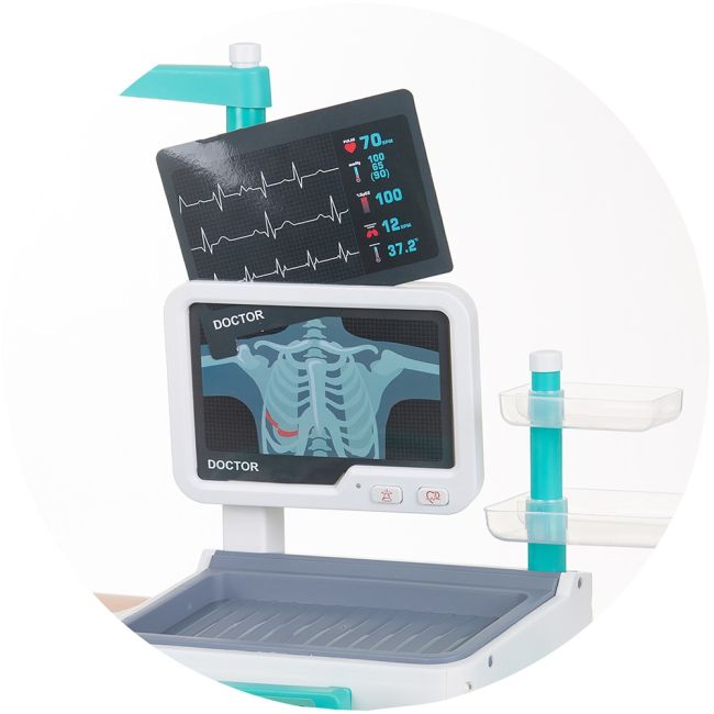 Set jucarie chipolino doctor cu lumini, sunete si 26 accesorii hubdipk002406ds