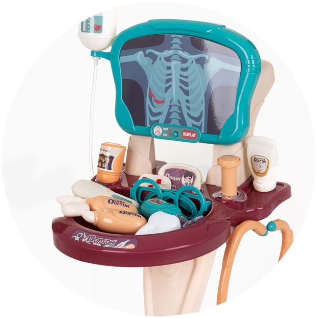 Set jucarie chipolino doctor cu lumini si 29 accesorii hubdipk002411ds