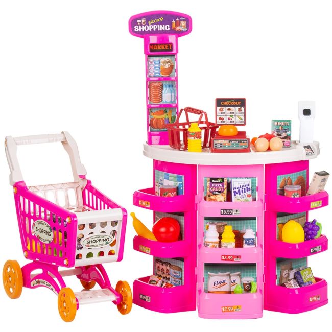 Set jucarie chipolino supermarket 78 cm cu lumini, sunete si 76 accesorii hubdipk002416sk