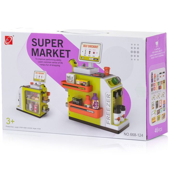 Set jucarie chipolino supermarket cu lumini, sunete si 46 accesorii hubdipk002404sm