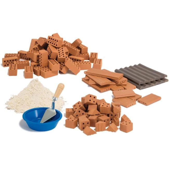 Set sortiment de caramizi cu mortar si accesorii tei1530