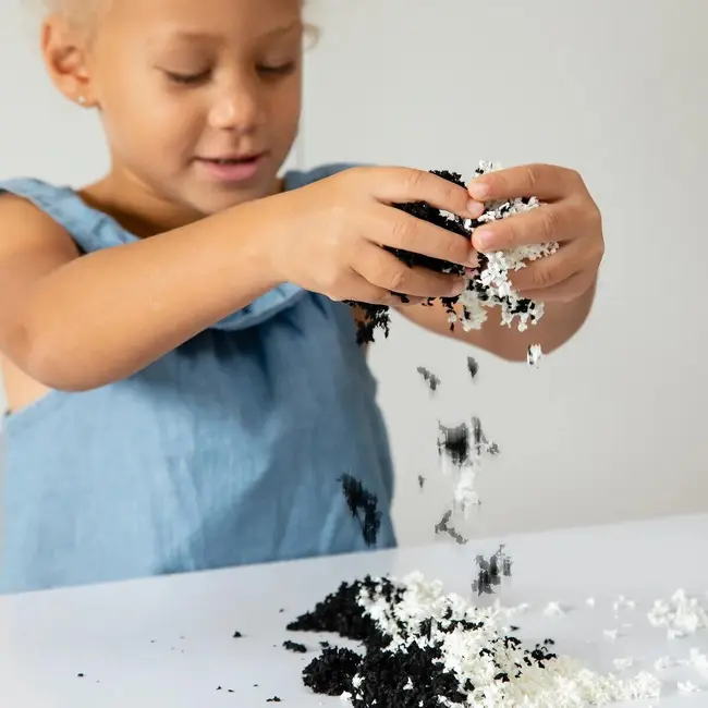 Spuma de modelat playfoam pluffle&trade; twist -  alb si negru