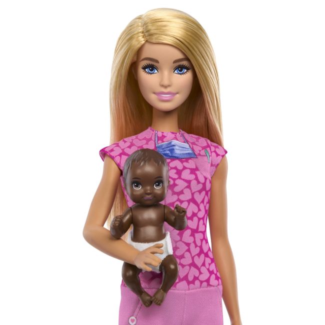 BARBIE SET DE JOACA PAPUSA BARBIE FACE CARIERA PEDIATRU VIVMTJCR71_JCR72