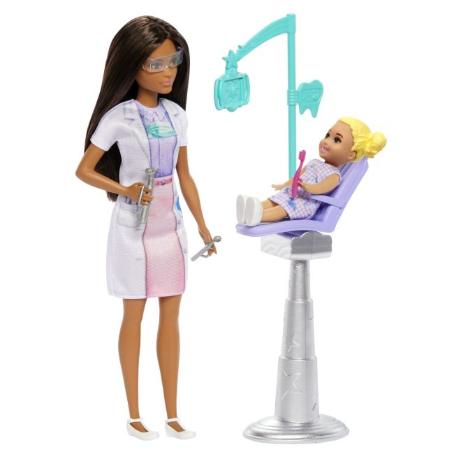 BARBIE SET DE JOACA PAPUSA BARBIE FACE CARIERA STOMATOLOG VIVMTJCR71_JCR75