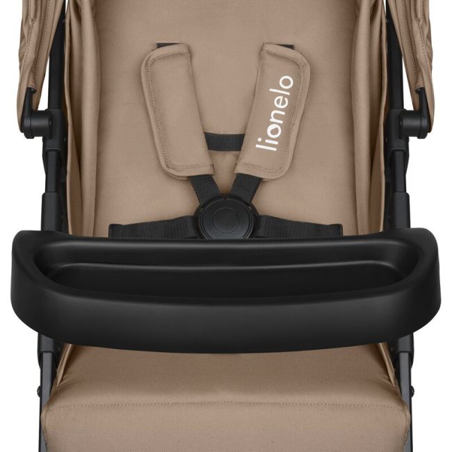 Carucior sport, Lionelo, Emma One, Cu tavita, Suport pahar, Plasa de tantari, Roti EVA, Maner reglabil, Pana la 22 kg, 6 luni+, Conform cu EN1888-1, Bej BYNLO-EMMA_ONE_BEIGE_SAND