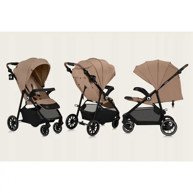 Carucior sport, Lionelo, Emma One, Cu tavita, Suport pahar, Plasa de tantari, Roti EVA, Maner reglabil, Pana la 22 kg, 6 luni+, Conform cu EN1888-1, Bej BYNLO-EMMA_ONE_BEIGE_SAND