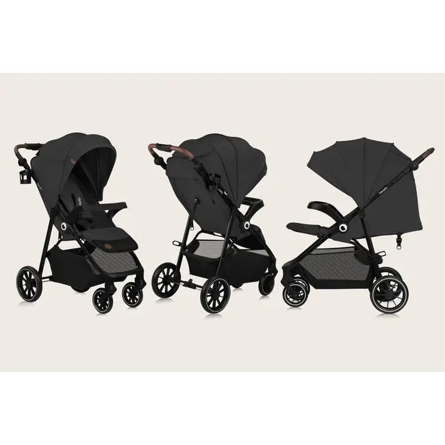 Carucior sport, Lionelo, Emma One, Cu tavita, Suport pahar, Plasa de tantari, Roti EVA, Maner reglabil, Pana la 22 kg, 6 luni+, Conform cu EN1888-1, Gri BYNLO-EMMA_ONE_GREY_STONE