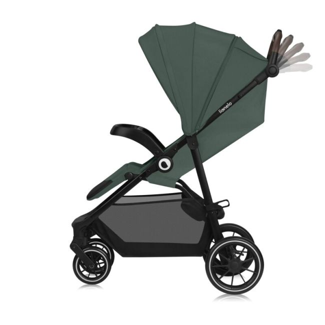 Carucior sport, Lionelo, Emma One, Cu tavita, Suport pahar, Plasa de tantari, Roti EVA, Maner reglabil, Pana la 22 kg, 6 luni+, Conform cu EN1888-1, Verde BYNLO-EMMA_ONE_GREEN_FOREST