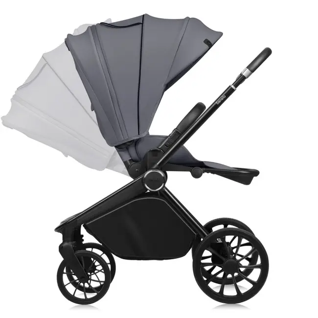 Carucior sport, Lionelo, Mika Plus, Cadru din aluminiu, Copertina XXL, Spatar reglabil in 3 pozitii, Cu accesorii, Pana la 22 kg, 6-48 luni; EN1888-1, EN1888-2 EN1466, Gri BYNLO-MIKA_PLUS_GREY_STONE
