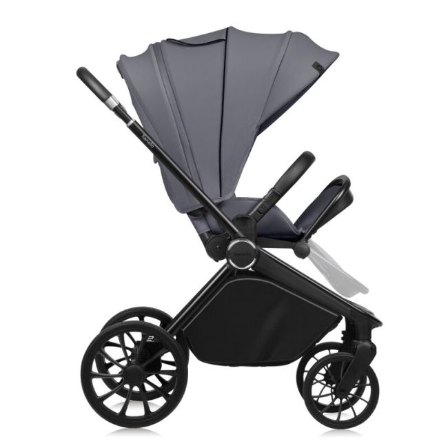 Carucior sport, Lionelo, Mika Plus, Cadru din aluminiu, Copertina XXL, Spatar reglabil in 3 pozitii, Cu accesorii, Pana la 22 kg, 6-48 luni; EN1888-1, EN1888-2 EN1466, Gri BYNLO-MIKA_PLUS_GREY_STONE